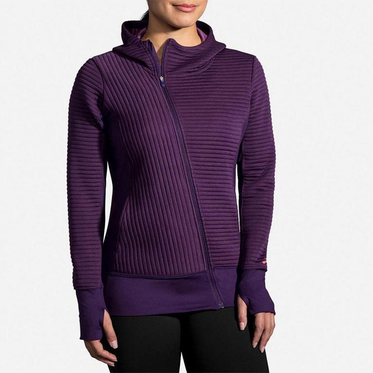 Brooks Fly-By Women's Running Jackets - Purple (93028-OARG)